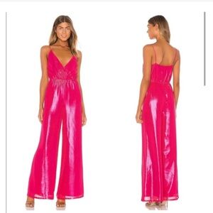 Lovers+friends Sampson Jumpsuit in Magenta Pink S